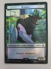 MTG Ravage (2) / Powerstone Brother's War Foil Double Sided Token