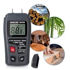 Digital LCD Wood Moisture Meter Detector Tester Wood Firewood Paper Cardboard US