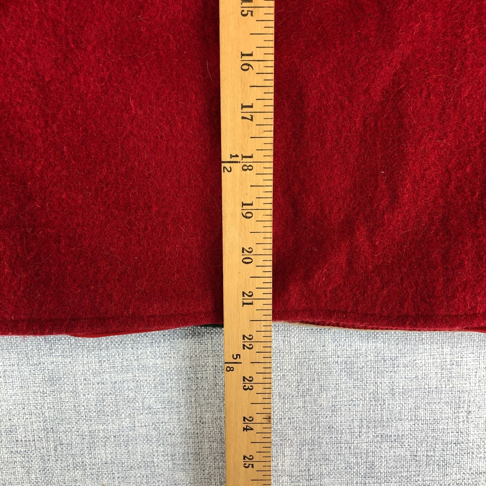 Vintage Winter Christmas Patchwork Wool Button Up… - image 7