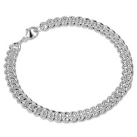 Armband 925 Sterling Silber 22Cm Panzerkette Rund Herren Designer Armbandkette