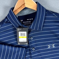 Under Armour Polo Shirt Mens Medium Blue The Playoff Polo Performance Golf