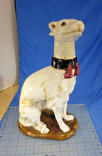 Ceramic Mid-century Hollywood Regency Whippet Greyhound Ig Statue 13.5 Ceramic Mid-century Hollywood Regency Whippet Greyhound Ig Statue 13.5
