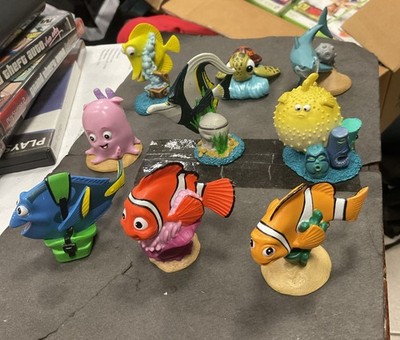 Lot of 9 Finding Nemo Small Action Figures Cake Toppers Nemo Bruce Dory Squirt