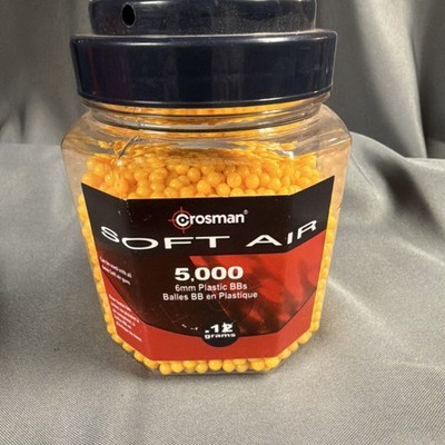 Crosman SAP5KRG Soft Air 5,000 Count 6mm Plastic BBs 0.12g Yellow Airsoft Ammo