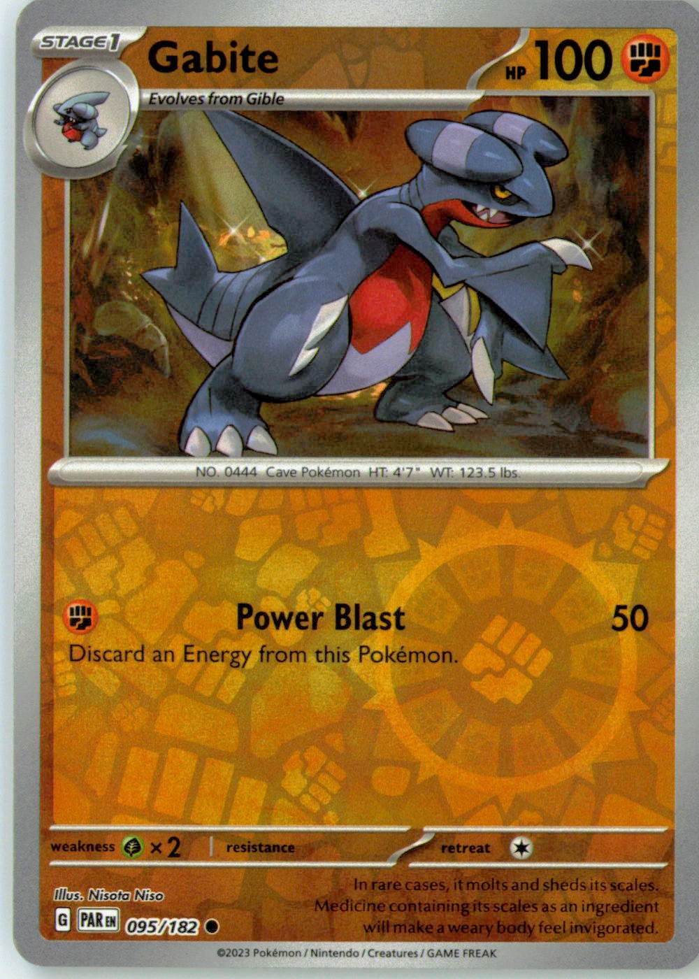 Gabite Reverse Holofoil [PAR - 095/182] NM