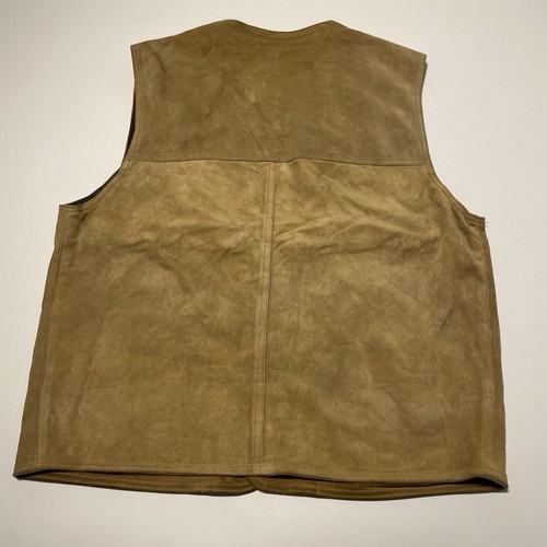 Giubbotto Vintage Uomo UK44 XL Marrone Marrone Marrone Pelle Scamosciata Oktoberfest Caccia Italia - Foto 5 di 11