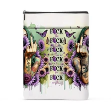 Funny Sarcastic Book Sleeve Pouch Protector with Zipper Front Pocket