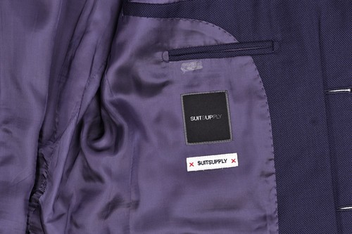 Giacca blazer Suitsupply E.Thomas Super 150's lana birdseye blu navy 38 R - Foto 6 di 14