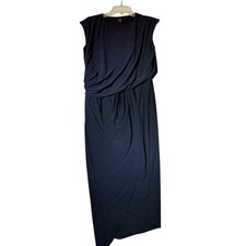 EXPRESS Black Ruched Draped Dress Size S