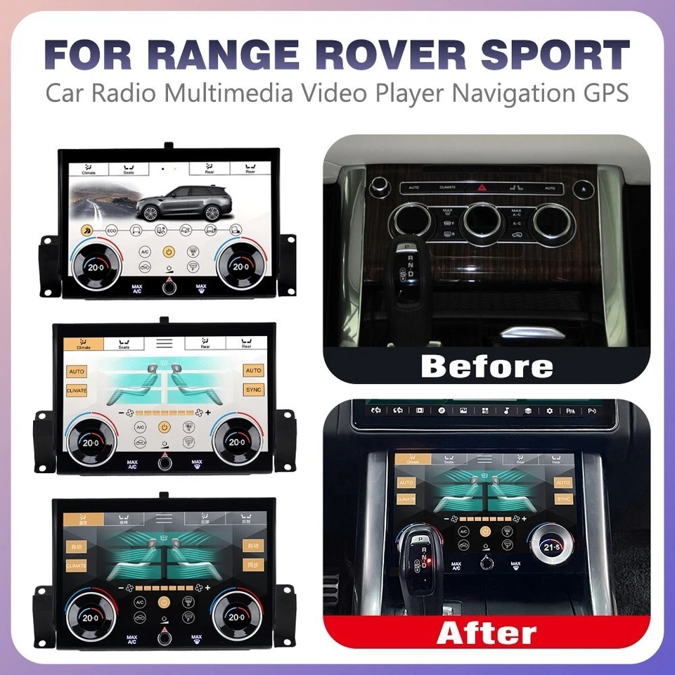 LCD Touch Screen Climate Control AC Panel For Range Rover Sport L494 2014-2017 - Image 2 of 4