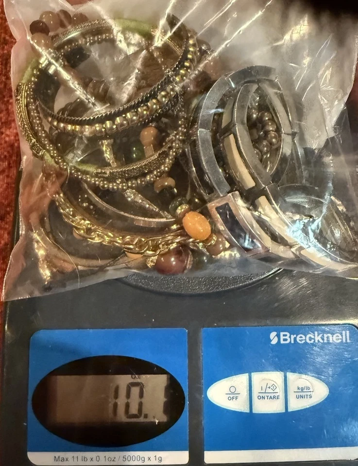 Lot of 15 Fashion Bracelets Bangles Cuffs Enamel Beaded Mixed Metal Tones/Styles - Image 4 of 4