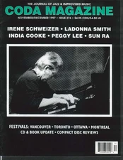 CODA #276 Irene Schweizer Ladonna Smith India Cooke Peggy Lee Sun Ra 11-12 1997