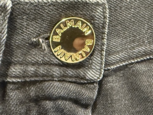 Balmain Paris Black Pantalon Denim Jeans Size 27x29.5 - Picture 2 of 9