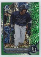 2022 Bowman Draft Chrome Green Sparkle Refractor 76/99 Willy Vasquez #BDC-40 2s2
