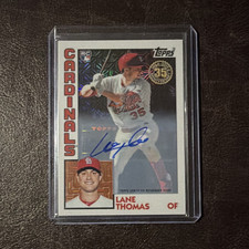 Topps 2019 Update Silver Pack 1984 Chrome Lane Thomas RC Auto T84U-41 /149