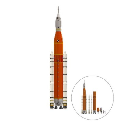 YOUFOY Space Launch System Artem SLS Block 1 2384 Parts 1:110 Saturn V scale