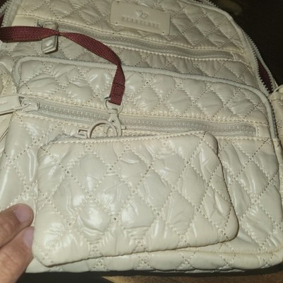 NEW W/ Tags Heart Love by Charo Puffer Style Backpack Cream  display picture 2