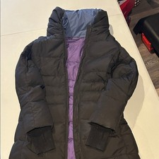 Elie Tahari Black Puffer Jacket with Blue and...