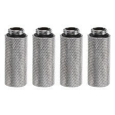4pcs Water Cooling Adapter G1/4" Male to Female 1.57" Extender Fitting, Silver