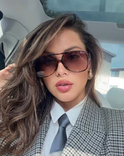 Big Pilot XXL "LAST CHERRY" OVERSIZED Metal Gradient Women Sunglasses Shadz  @