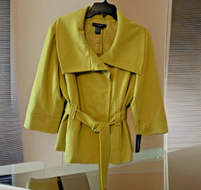 Sandro Womens Large Belted  Button-Up Jacket ...