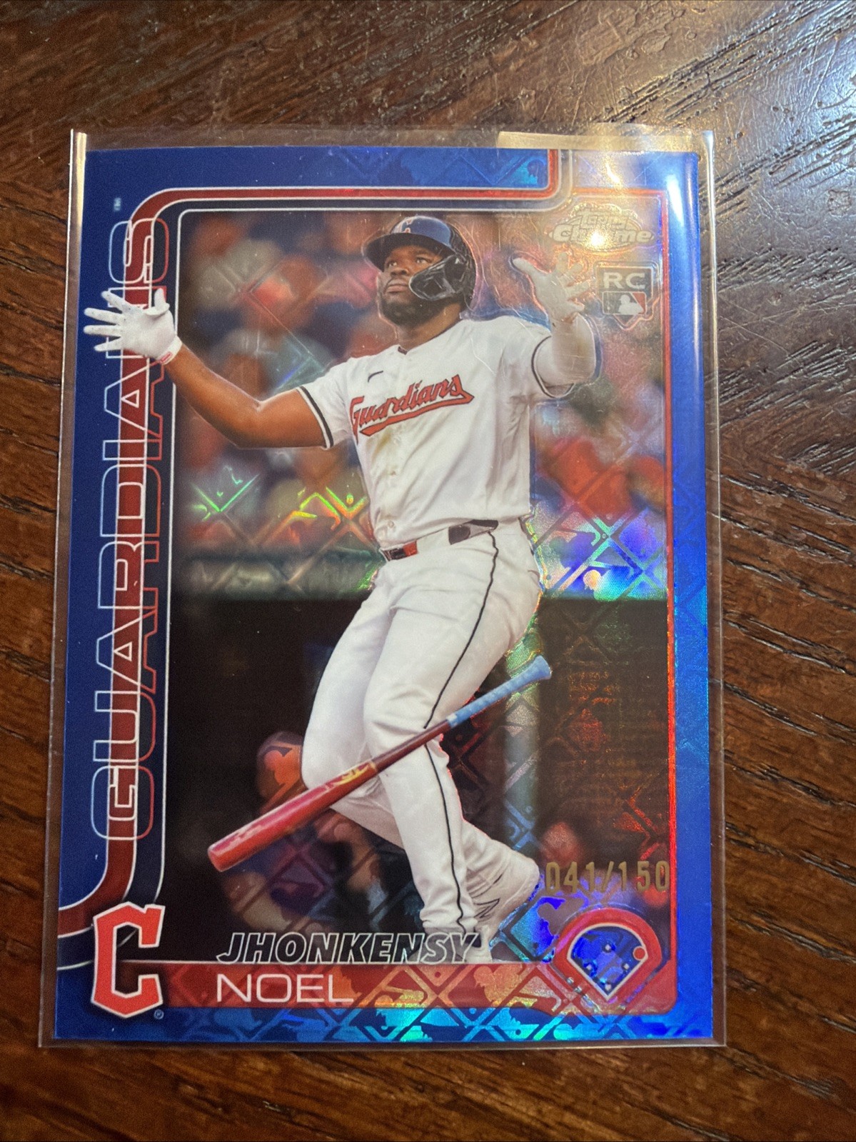 2025 Topps Chrome Blue Logofractor Refractor /150 #291 JHONKENSY NOEL Rookie RC