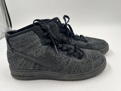 Nike Air Force 1 Ultra Flyknit Mid Dark Grey Black Size 10 (817420-001) 2015