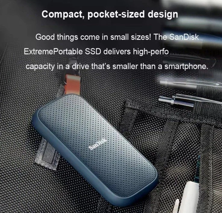 SanDisk hard disk mobile SSD E30 1TB 480GB 520M USB 3.1 HD 2TB - Image 2 of 4