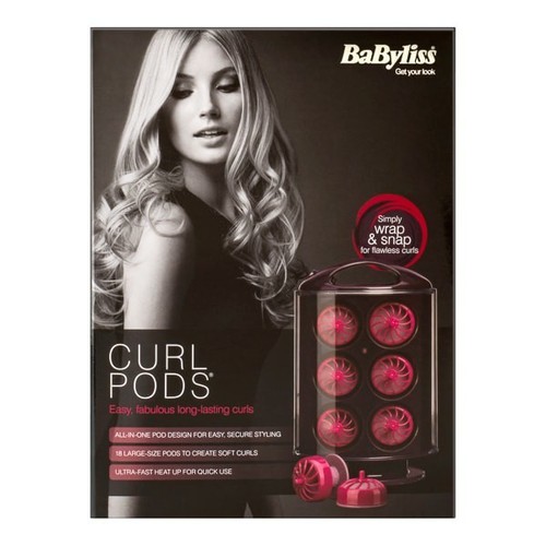 BaByliss 3663u Curl Pods Large Heated Hair Rollers Purple 3 Minute Heat-Up Time