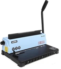 Rayson TD-132 Wire Binding Machine 32-Hole Spiral Coil Binder 3:1 Pitch Bind 120