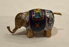 Vintage Asian Cloisonné Enamel Elephant Mini...