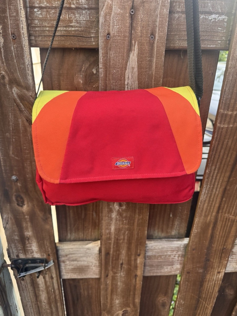 Dickies Yak Pak RETRO COLORS Vintage Messenger Bag Crossbody RED