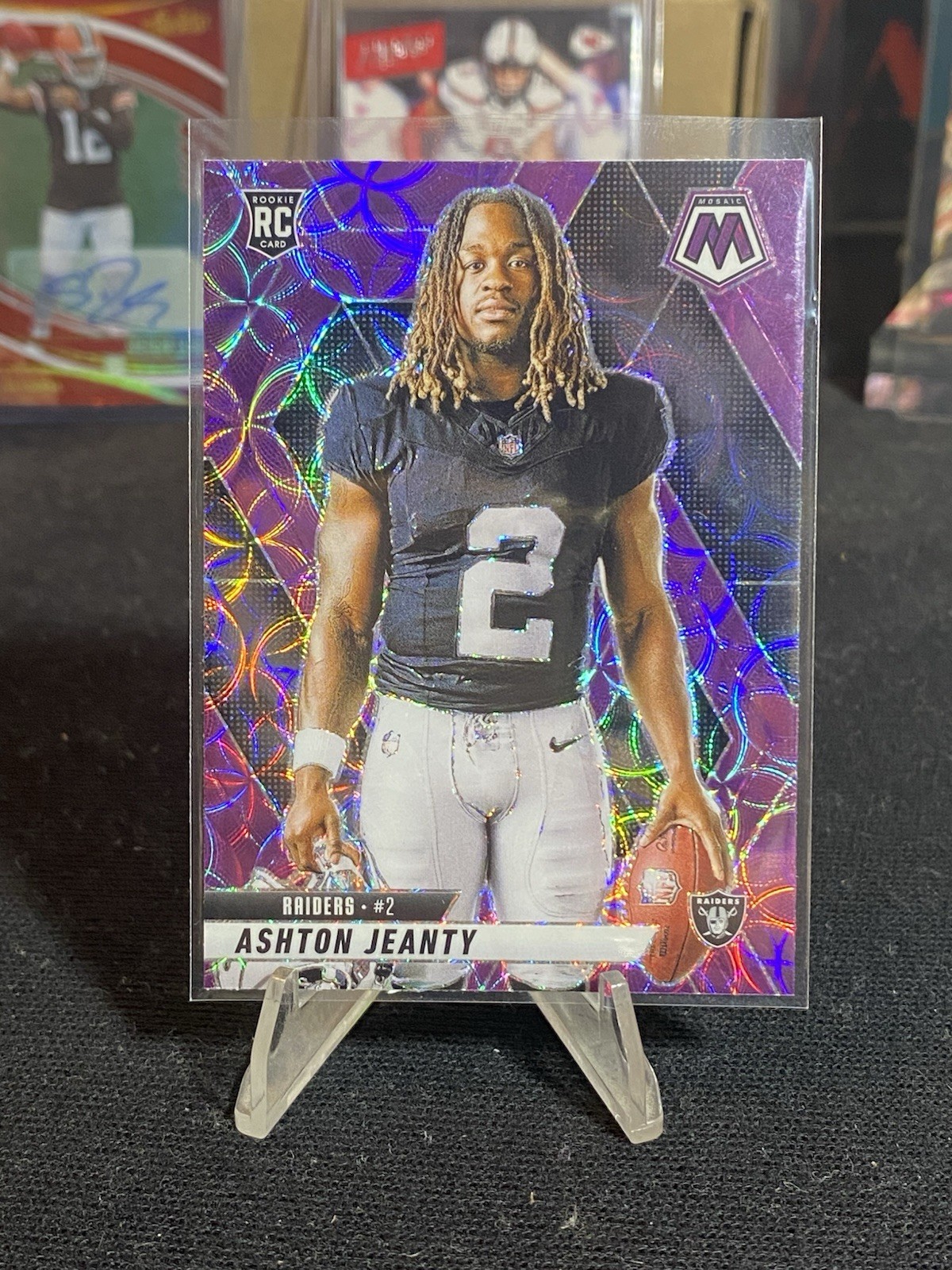 Ashton Jeanty 2025 Panini Mosaic Rookie Variation #287 Purple Scope RC Raiders