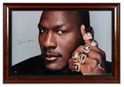 Michael Jordan Signed Auto Nike Jumpman "Six Rings" Poster Upper Deck COI