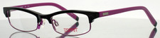 ESPRIT ET17336 534 Black Purple Womens Rectangle Eyeglasses 48-17-135 B:25