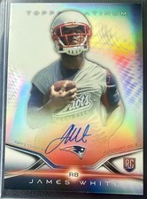 James White 2014 Topps Platinum On Card Rookie Auto Refractor #21 Patriots. rookie card picture