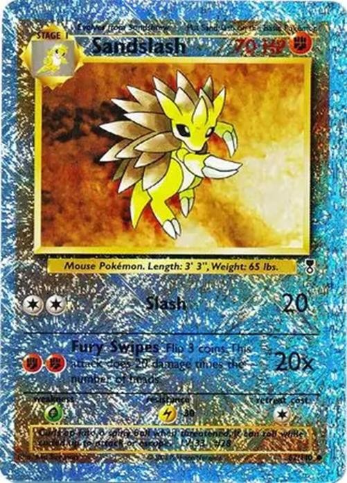 Sandslash - 62/110 - Pokemon Legendary Collection Reverse Holo Rare Card NM