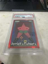 2025 Topps Chrome SpongeBob Patrick's Fishnets #1/5 Red Refractor  PSA 9