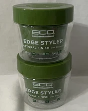 Two (2) ECO Edge Styler Natural Finish W/ Olive Oil, Strong Hold, 3 Ounce