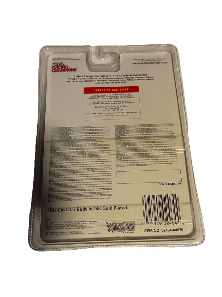 Racing Champions 24K Gold Plate NASCAR #33 Kleenex 1:64 Diecast 50th Anniversary - Image 3 of 3