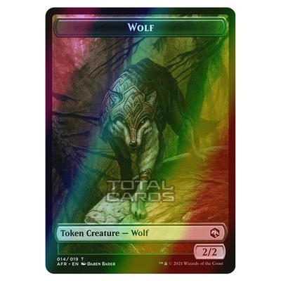Magic The Gathering Adventures in the Forgotten Realms Tokens Wolf 14/22 (Foil)