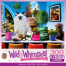 MasterPieces - Wild  Whimsical - Catnip Cultivator 300 Piece EZ Grip Puzzle