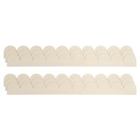 6Pcs Dekoratives Holzleisten-Set, Unfertig Gewellt (40Cm X 4Cm) FüR DIY