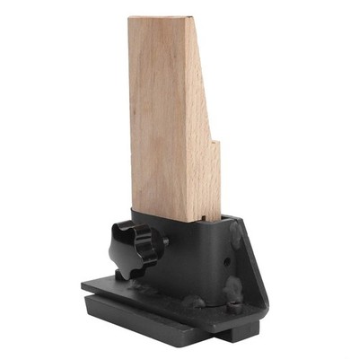Professional Bench Anvil Pin Clamp with Jewelers Steel & Wood Block, Black 