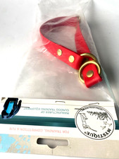 Mystique Biothane Schlupfhalsband Messing rot Halsband 25mm x 45cm MYS4583-12