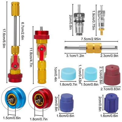#ad Car A C R134A System Tools High Low Pressure Valve Core Quick Remover Installer $14.69