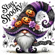 Halloween Diamond Art Kit 12 x 12 Inch 5D DIY Painting Craft Wall Decor
