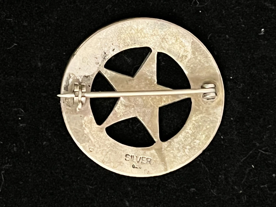 Insignia OBSOLITE Vintage Texas Rangers Plata de Ley Foto 2 de 3