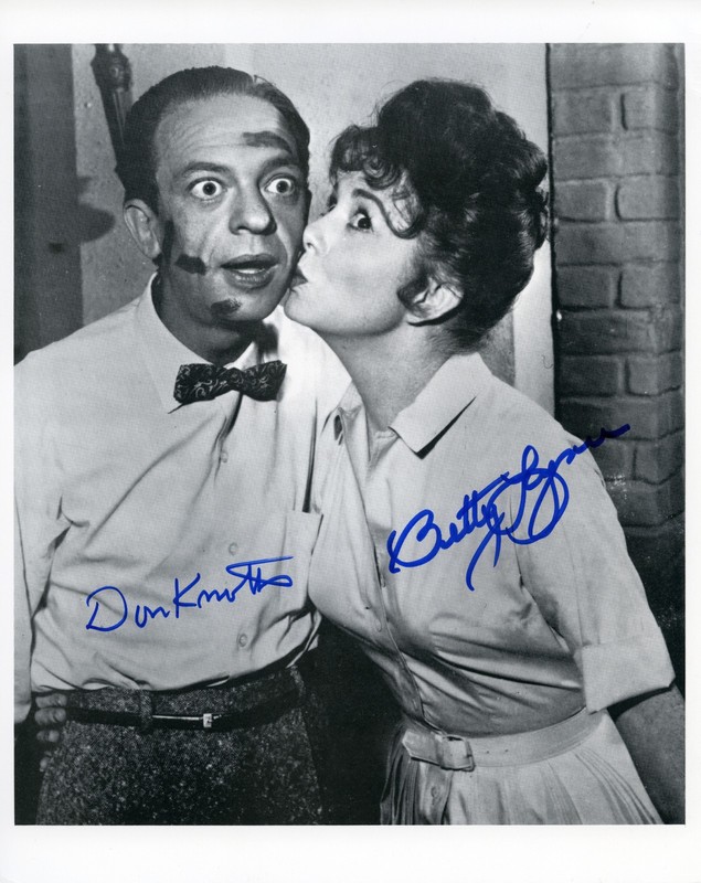 Don Knotts & Betty Lynn Autographed 8x10 Photograph