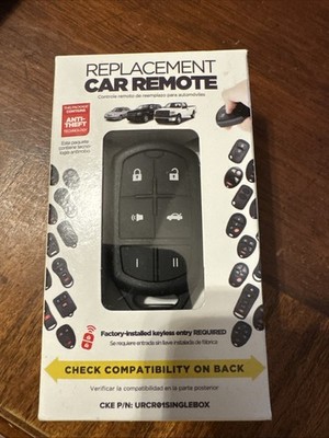 Car Keys Express Universal Replacement Car Remote COMPATIBILITY LISTED ON BACK